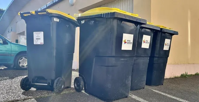 photo  les bacs jaunes ont remplacé les sacs jaunes depuis le 1er janvier 2024 dans le pays sabolien.  &copy;  ouest-france 