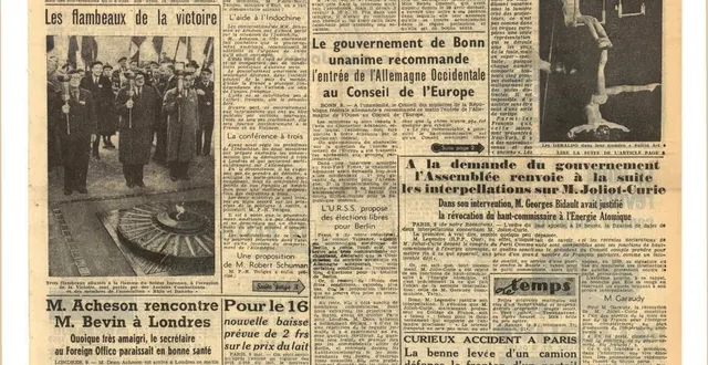 Dans les archives d’OuestFrance 9 mai 1950 la naissance de l’Europe