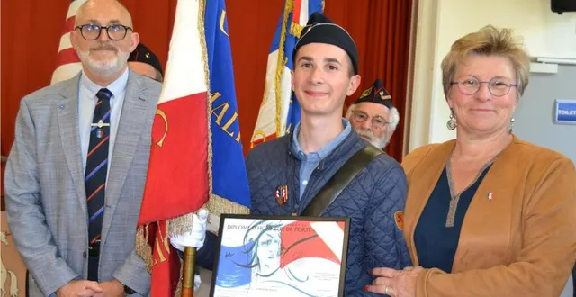 photo  matteo fontaine est porte-drapeau depuis sept ans.  &copy;  le maine libre 