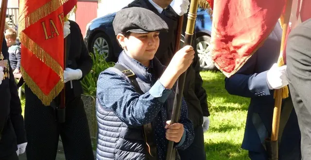 photo  tibo véron a participé à sa première cérémonie mercredi 8 mai 2024.  &copy;  le maine libre 