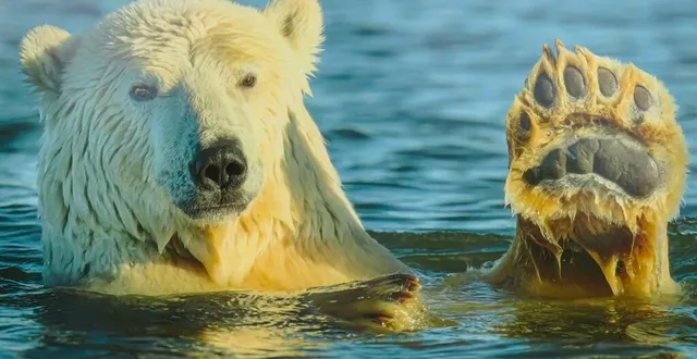 photo  un cliché d’ours blanc d’alaska issu de ceux exposés par le photographe animalier lionel maye à asnières-sur-vègre.  &copy;  lionel maye 