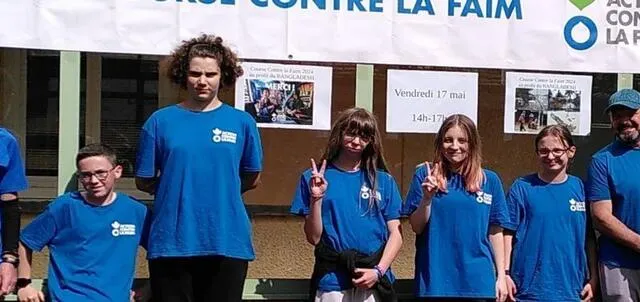 photo  élèves et enseignants se sont retrouvés pour courir contre la faim.  &copy;  ouest-france 