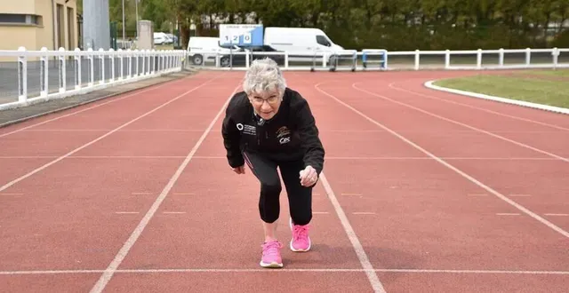 photo  micheline bailly a établi le nouveau record de france du 100 m, samedi 18 mai 2024, pour les 80 ans et plus.  &copy;  archives ouest-france 