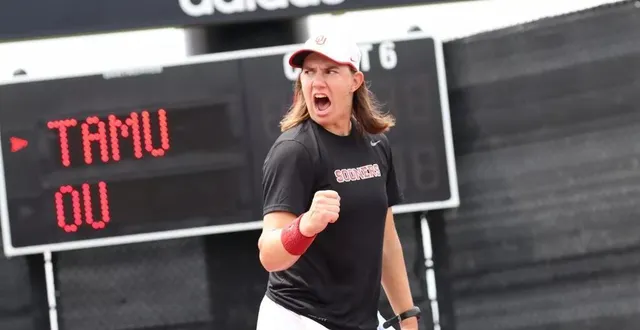 photo  chloé noël lors de la rencontre texas a&m university - oklahoma university, le 5 mai 2024.  &copy;  oklahoma university 