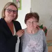 photo karine mullet et odette roger, qui a fêté ses 99 ans, mardi.
