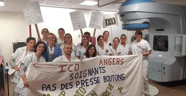 photo  la majorité des manipulateurs ?de l’ico sont en grève mais assignés par la direction pour ne pas pénaliser les patients.  &copy;  dr 
