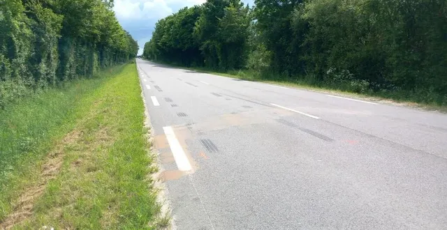 photo  la collision entre un poids lourd et une voiture a eu lieu sur la départementale 438, à chailloué.  &copy;  ouest-france 