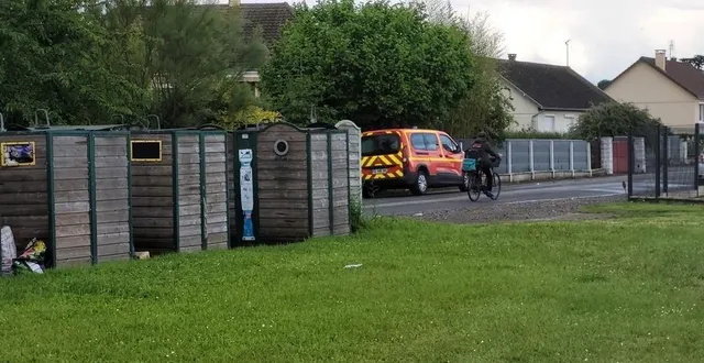photo  un nourrisson a été découvert vivant dans l’un des conteneurs à déchets recyclables de la rue saint-pierre, à beaumont-sur-sarthe, le jeudi 23 mai.  &copy;  le maine libre 