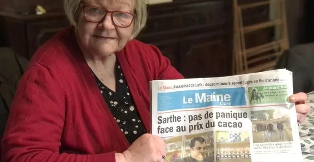 photo  jocelyne ne compte pas arrêter de lire chaque matin le journal.  &copy;  le maine libre 