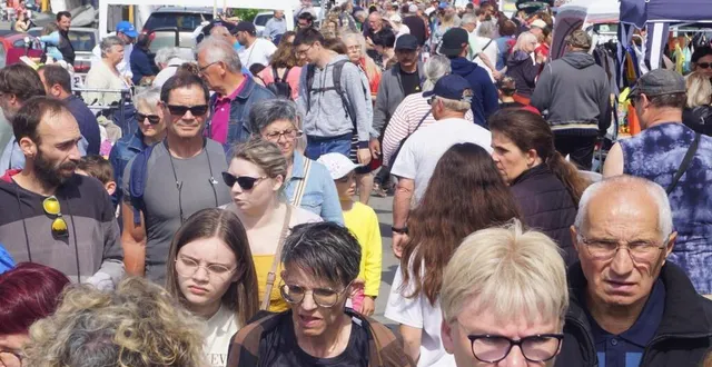 photo  les allées de la zone d’antoigné étaient bondées de monde  lors du traditionnel bric-à-brac.  &copy;  ouest-france 