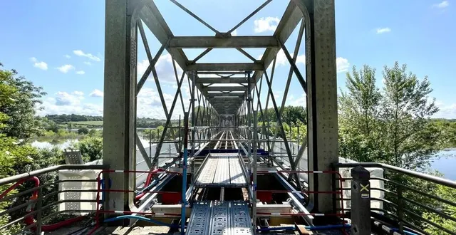 photo  bouchemaine, chemin de la libération, 24 mai 2024. le chantier du pont de pruniers a été freiné par la pluie. aucune cérémonie ne pourra s’y tenir dans le cadre du 80e anniversaire de la libération, le 10 août prochain.  &copy;  co - anthony pasco 