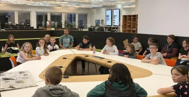 photo  les élèves de l’école fernand-vinet étaient très impressionnés par leur visite du siège du journal « ouest-france » à rennes.  &copy;  ouest-france 