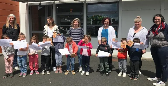 photo  les élèves de l’école du bon-port, à cherré, ont remporté le 1er prix du concours arts et maths.  &copy;  ouest-france 