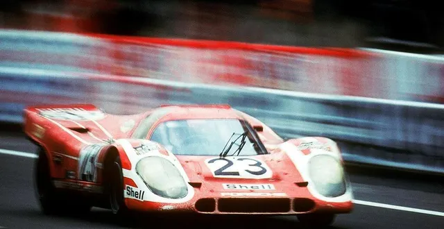 photo  la porsche 917 marque, en 1970, la première des 19 victoires de porsche en sarthe, record absolu.  &copy;  porsche 
