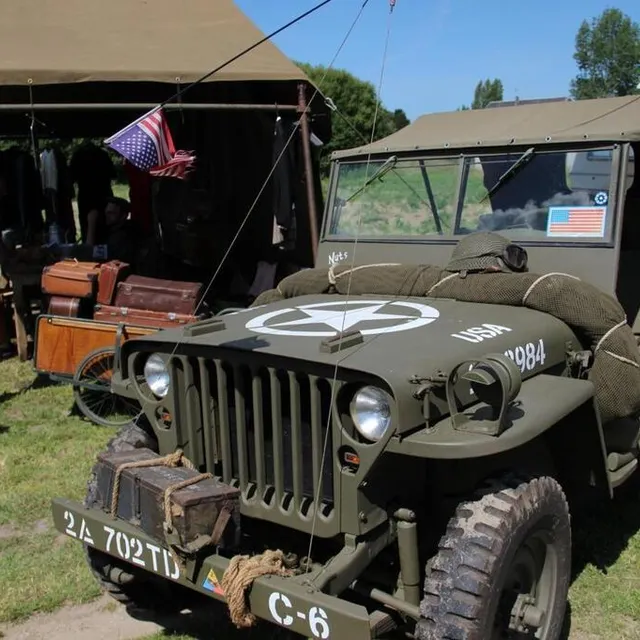 photo une reconstitution d’un camp militaire pour le 75e anniversaire.  ©  archives ouest-france