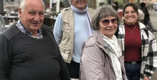 photo  le mans, jeudi 23 mai 2024. jean revers, fernand legeard, annie leboulleux et zoé tourneux, des défenseurs de notre mainiot.  &copy;  le maine libre 