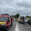 photo  huit sapeurs-pompiers de la caserne de flers (orne) sont intervenus sur la rd43, samedi 1er juin 2024, après un accident de la route. 