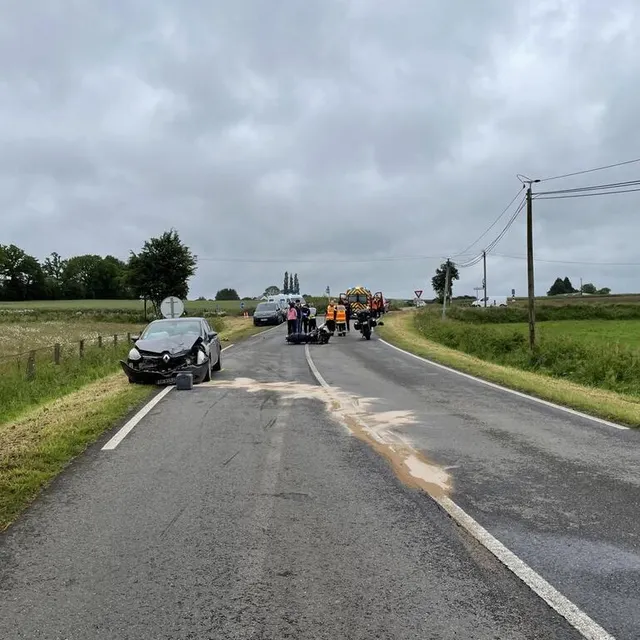 photo l’accident a fait un blessé léger.  ©  ouest-france