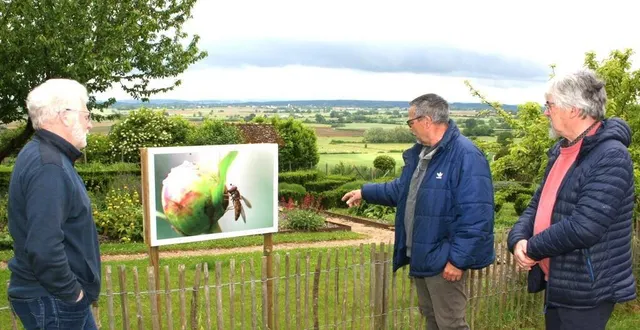 photo  yvan juhel explique sa passion dévorante au maire, maurice vavasseur et au président de la mjc, jean-yves lefèvre.  &copy;  le maine libre 