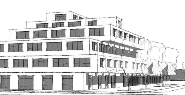 photo  une esquisse du futur pôle santé de ruaudin qui s’étendra sur 3 500 m².  &copy;  lc développement/sona 