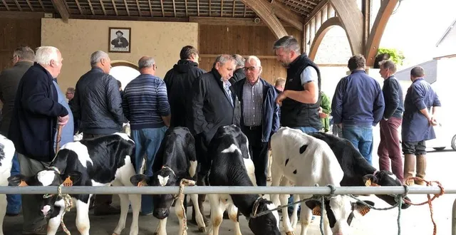 photo  le député jérôme nury a invité le premier ministre gabriel attal au marché aux veaux de briouze, qui devait sortir de la zone de revitalisation rurale.  &copy;  archives ouest-france 
