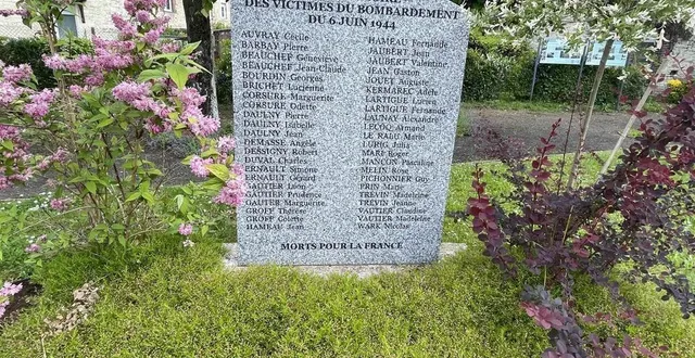 photo  la stèle du square du 6-juin-1944 à écouché.  &copy;  ouest-france 
