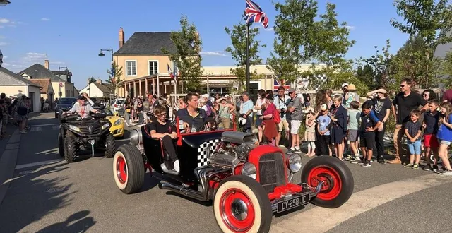 photo  des centaines de personnes se sont massées le long de la rue principale de neuville-sur-sarthe pour la cinquième édition de neuville dans la course, lundi 5 juin 2023.  &copy;  archives ouest-france 