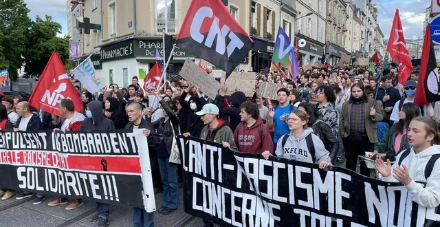 photo  lundi 10 juin, de nombreux jeunes ont manifesté contre l’extrême droite au mans.  &copy;  ouest-france 