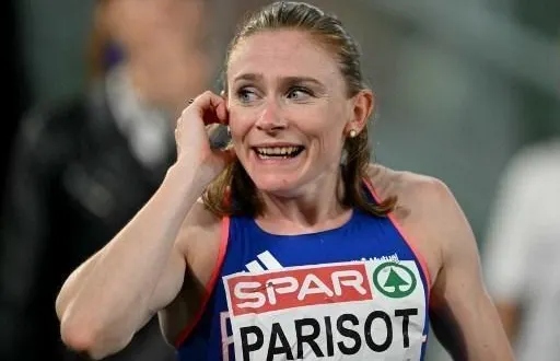 photo  hélène parisot troisième du 200 mètres aux championnats d’europe de rome.  &copy;  photo : andreas solaro - afp 