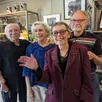 photo de gauche à droite, jean-paul berthet, dominique pineau, patricia désiré et jean grison exposent à la poterie de saint-hubert.