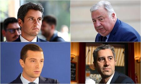 photo Gabriel Attal, Gérard Larcher, Jordan Bardella et François Ruffin pourraient arriver à Matignon en fonction des résultats des élections législatives. Joël Le Gall / Ouest-France ; Gonzalo Fuentes / Reuters ; Mathieu Pattier / Ouest France ; Thomas Brégardis / Ouest-France 