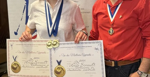 photo  la jeune amélie esnault a reçu une double médaille d’or, départementale et régionale, au concours des meilleurs apprentis de france.  &copy;  ce 