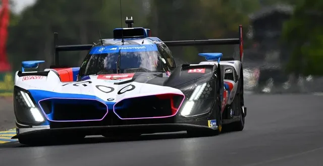 photo  la bmw n°15 est en hyperpole, après avoir signé le meilleur chrono provisoire.  &copy;  franck dubray / ouest france 