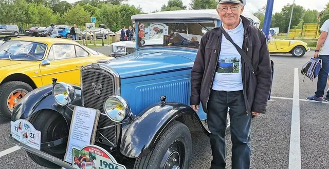 photo  jacky drouet, venu de cérans-foulletourte, a participé avec sa peugeot 201 à l’événement moncé prestige, lundi dernier.  &copy;  le maine libre 