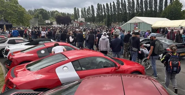 photo  le site du val de vray était un peu étroit, ce vendredi 14 juin 2024 pour accueillir toutes les voitures exposées.  &copy;  ouest-france 