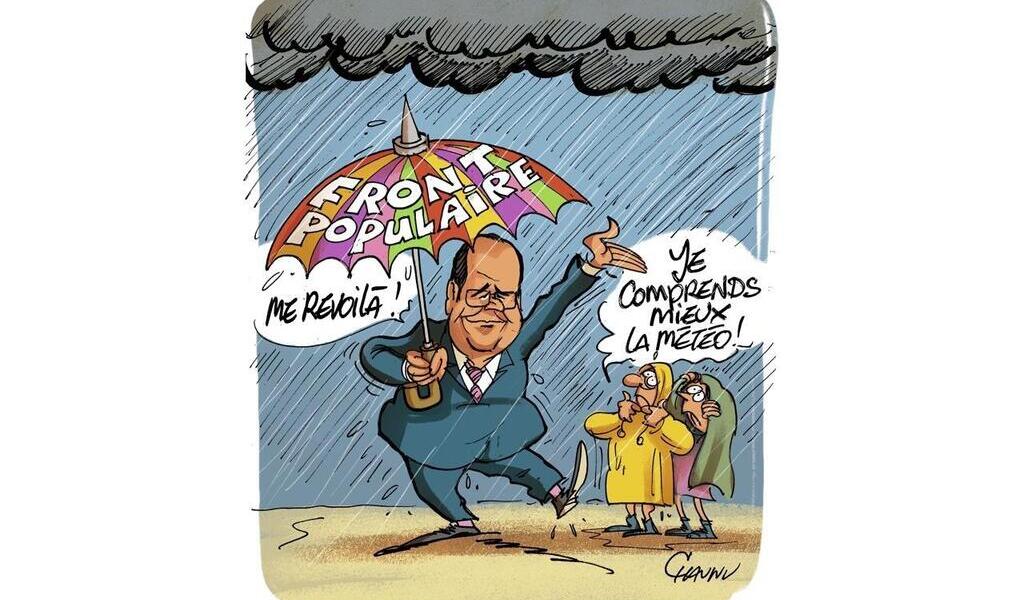 Le dessin de Chaunu le retour de la pluie et de François Hollande