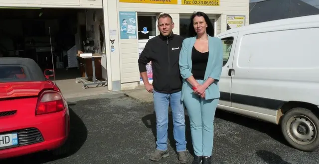 photo  rodolphe binet et son épouse johanna sont à la tête du garage des rhodos à cerisy-belle-étoile (orne).  &copy;  ouest-france 