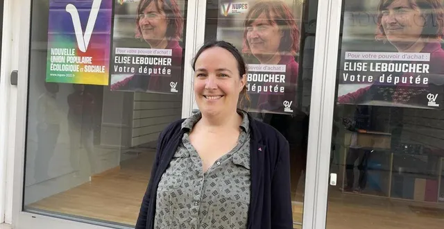 photo  élise leboucher devant sa permanence, rue de l’ile à sablé.  &copy;  archives le maine libre 