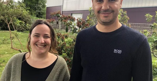 photo  élise leboucher (nouveau front populaire), candidate à sa propre succession dans la 4e circonscription. youssef ben amar, maire adjoint à allonnes, son suppléant.  &copy;  ouest-france 