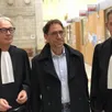 photo me thierry fillion, avocat à droite de christophe reineri, ex-directeur de kéolis et me nicolas de la taste, avocat de l’ex-épouse de christophe reineri en décembre 2021 à angers.