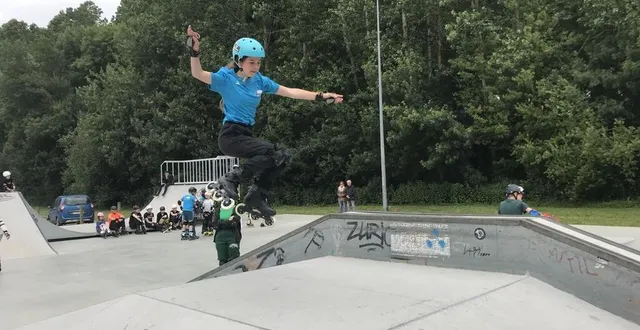 photo  le club de roller de la flèche organisait une compétition avec trois autres clubs sarthois ce samedi 15 juin 2024.  &copy;  le maine libre 