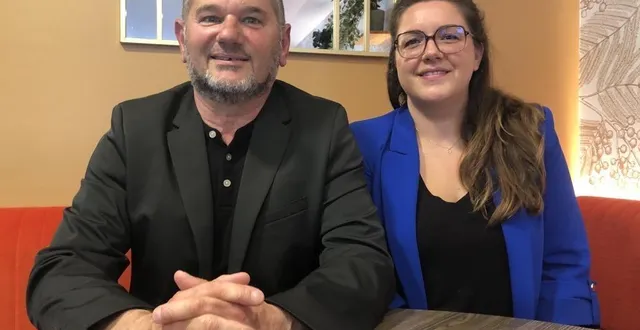 photo  julie delpech (renaissance) et son suppléant jean-luc cantazaro.  &copy;  le maine libre 