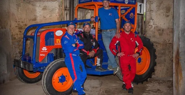 photo  de gauche à droite : clément eluau, damien common, joël pousse, président de l’association, et cédric tessier.  &copy;  le maine libre 