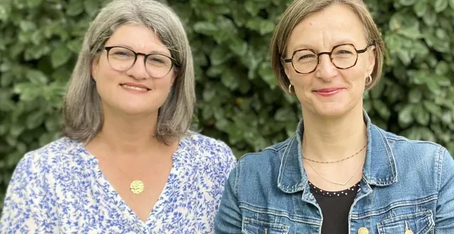 photo  la députée sortante stella dupont (à droite) en compagnie de sa suppléante, valérie lioton.  &copy;  ouest-france 