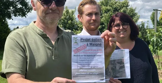 photo  lundi 24 juin 2024, un collectif d’opposants aux éoliennes tiendra une réunion publique à maigné.  &copy;  le maine libre 