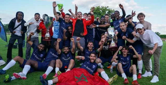 photo  le mans villaret célèbre sa victoire dans la première coupe de la sarthe.  &copy;  arnaud despelchain 