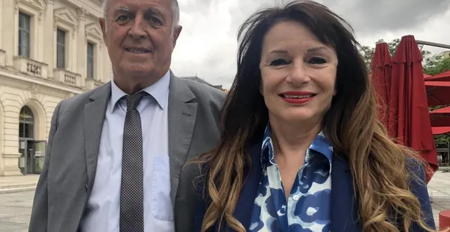 photo  véronique estang, candidate reconquête dans la 5e circonscription cholet-sèvremoine, et son suppléant michel gendre.  &copy;  ouest-france 