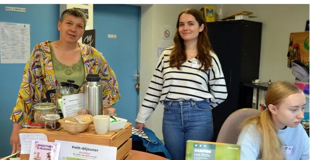 photo  à l’accueil du camping, organisateur du ramassage.  &copy;  le maine libre 