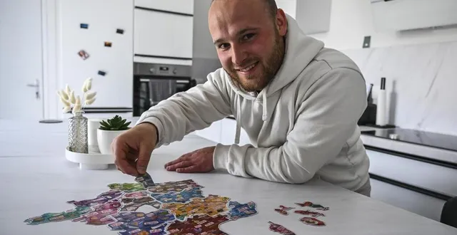 photo  bryan ballon a terminé sa carte des départ’aimants français le 14 mai avec la haute-garonne (31). il l’avait commencée il y a cinq et demi avec l’indre (36).  &copy;  le maine libre – denis lambert 