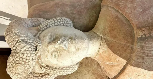 photo  le nez de la statue funéraire de jeanne de l’épine, qui se trouve au château du lude, a été dégradé.  &copy;  château du lude 